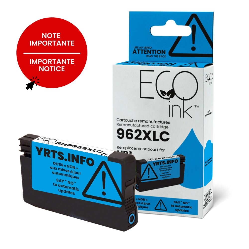 HP No.962XL 3JA00AN Reman Cyan EcoInk YRTS 1.6K